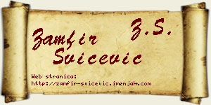Zamfir Svičević vizit kartica